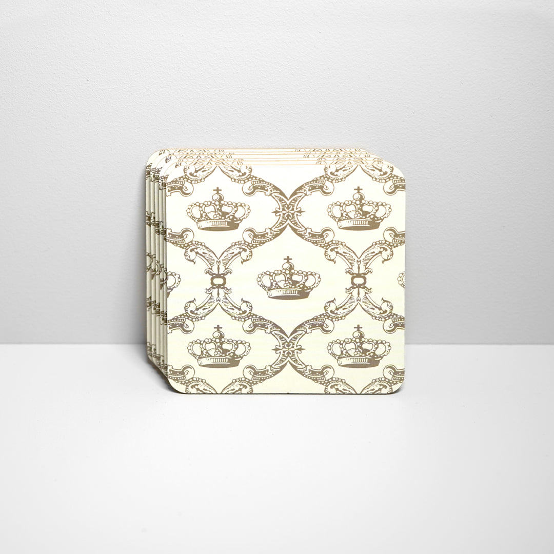 SEX GLASUNDERLÄGG VICTORIA VIT